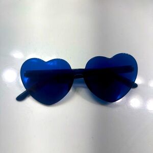 Blue heart glasses